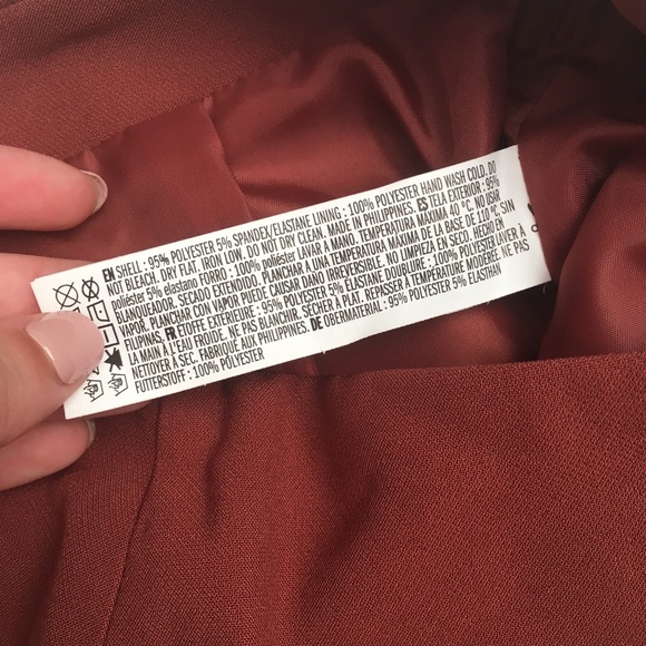 forever 21 womens m burgundy zipper front skirt li - Picture 3 of 5